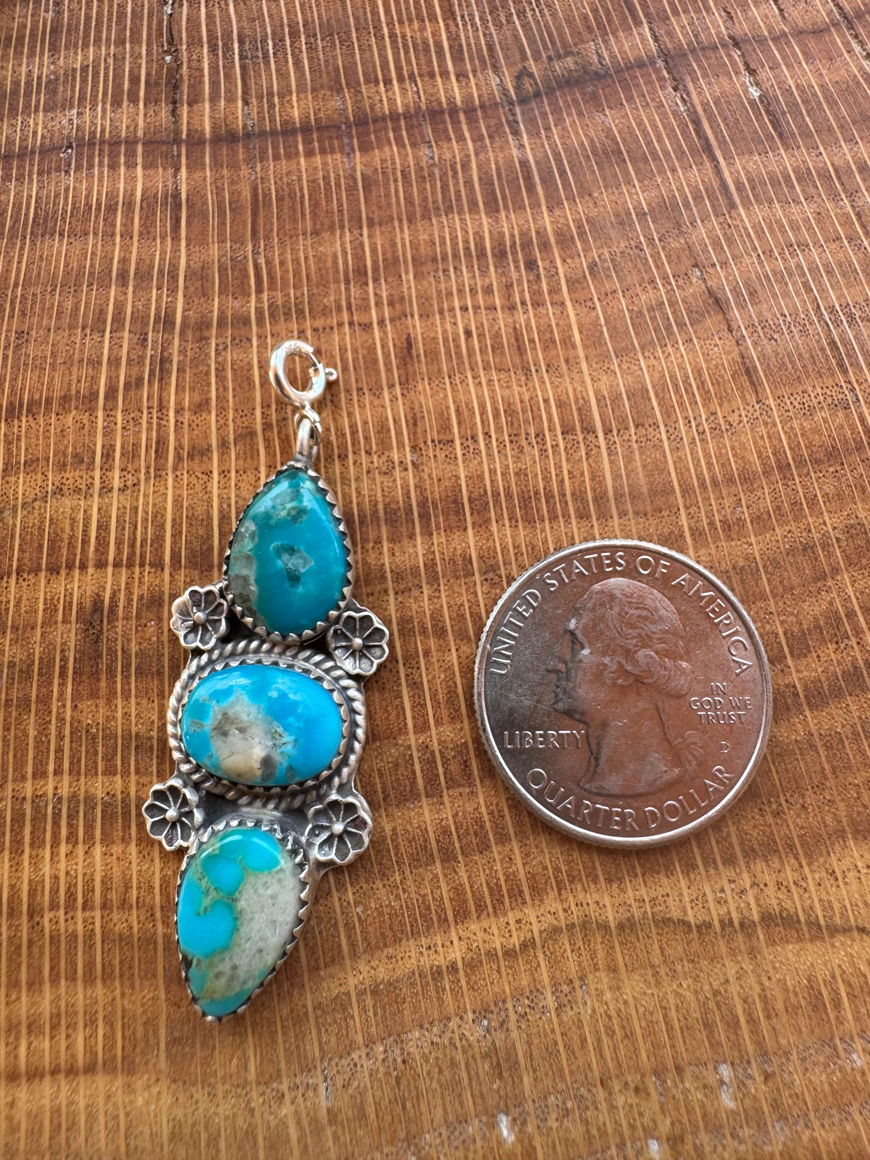 Turquoise Three-Stone Charm