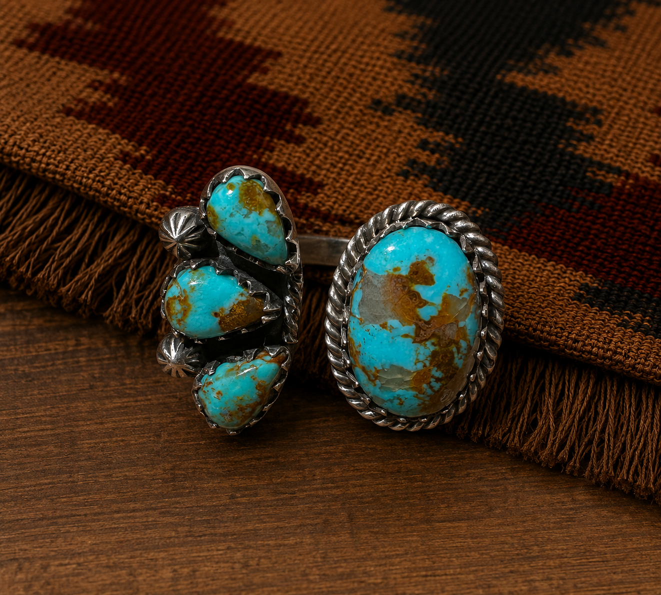 Adjustable Natural Turquoise Ring