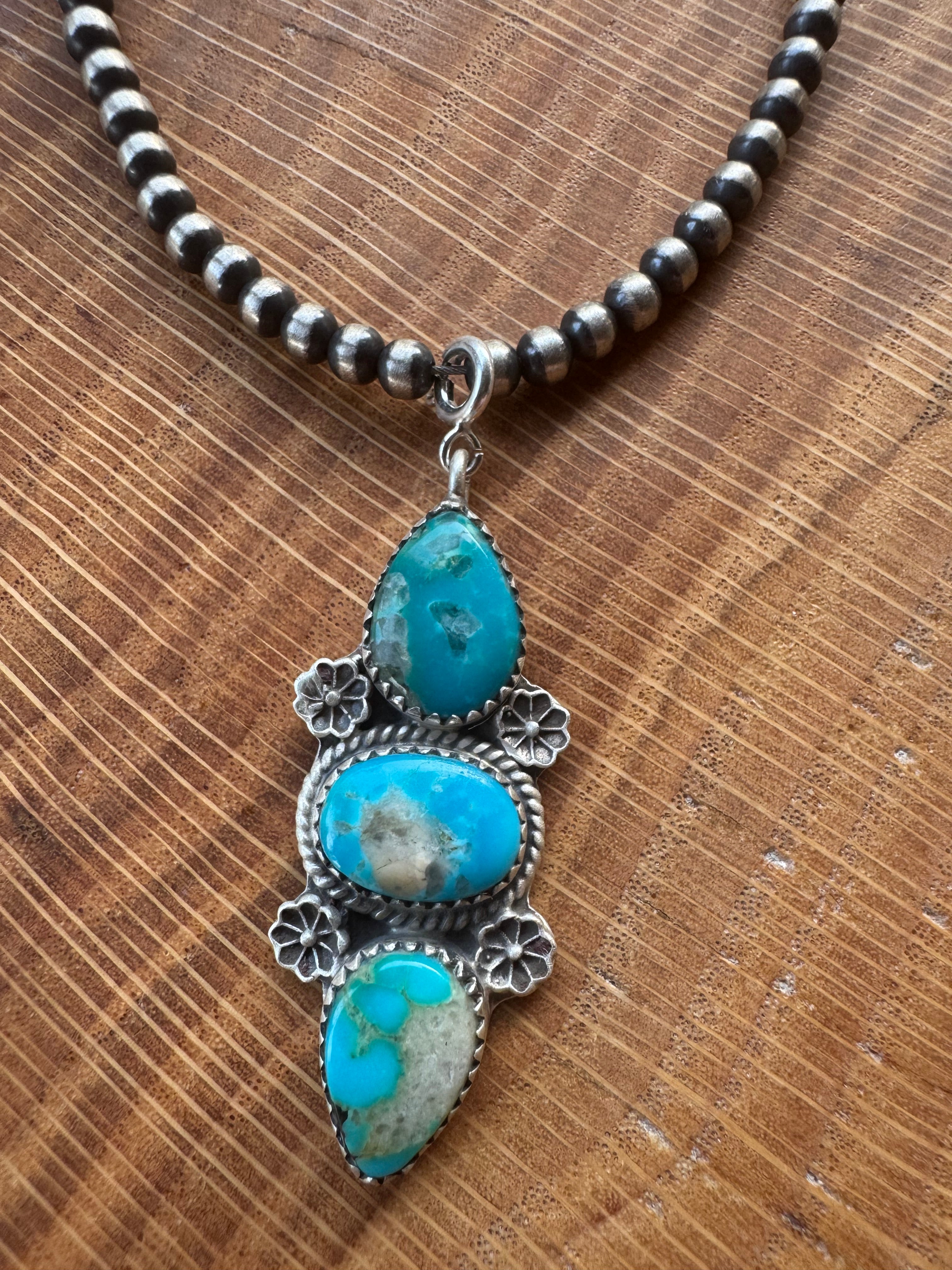 Turquoise Three-Stone Charm