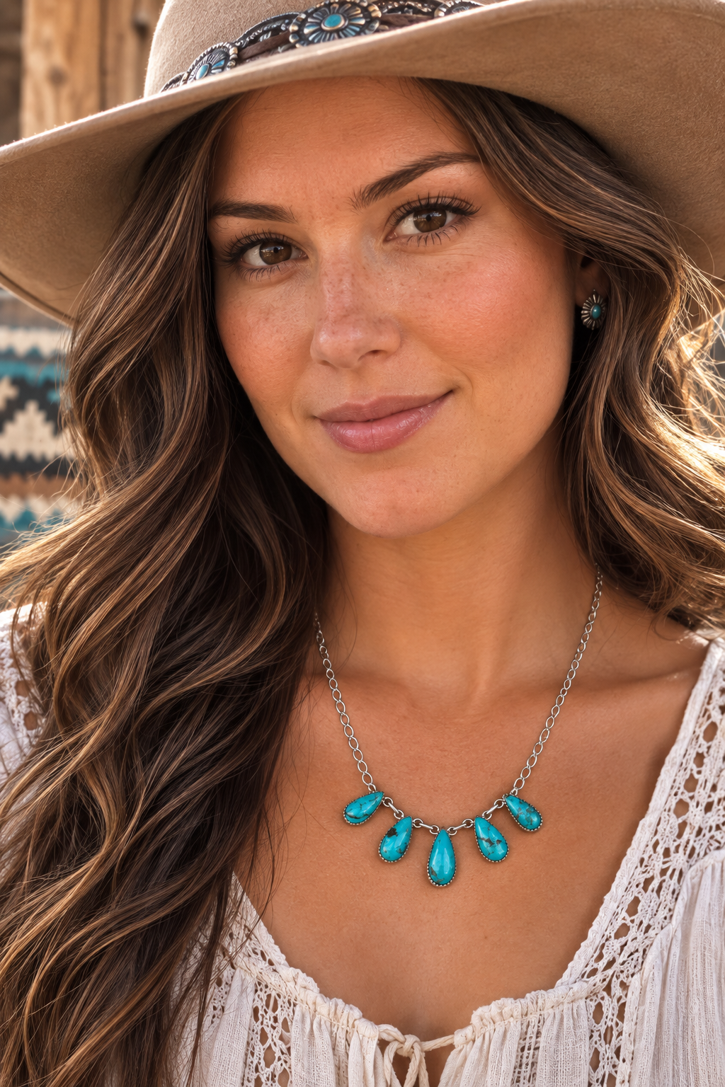 Kingman Turquoise 5-Stone Necklace