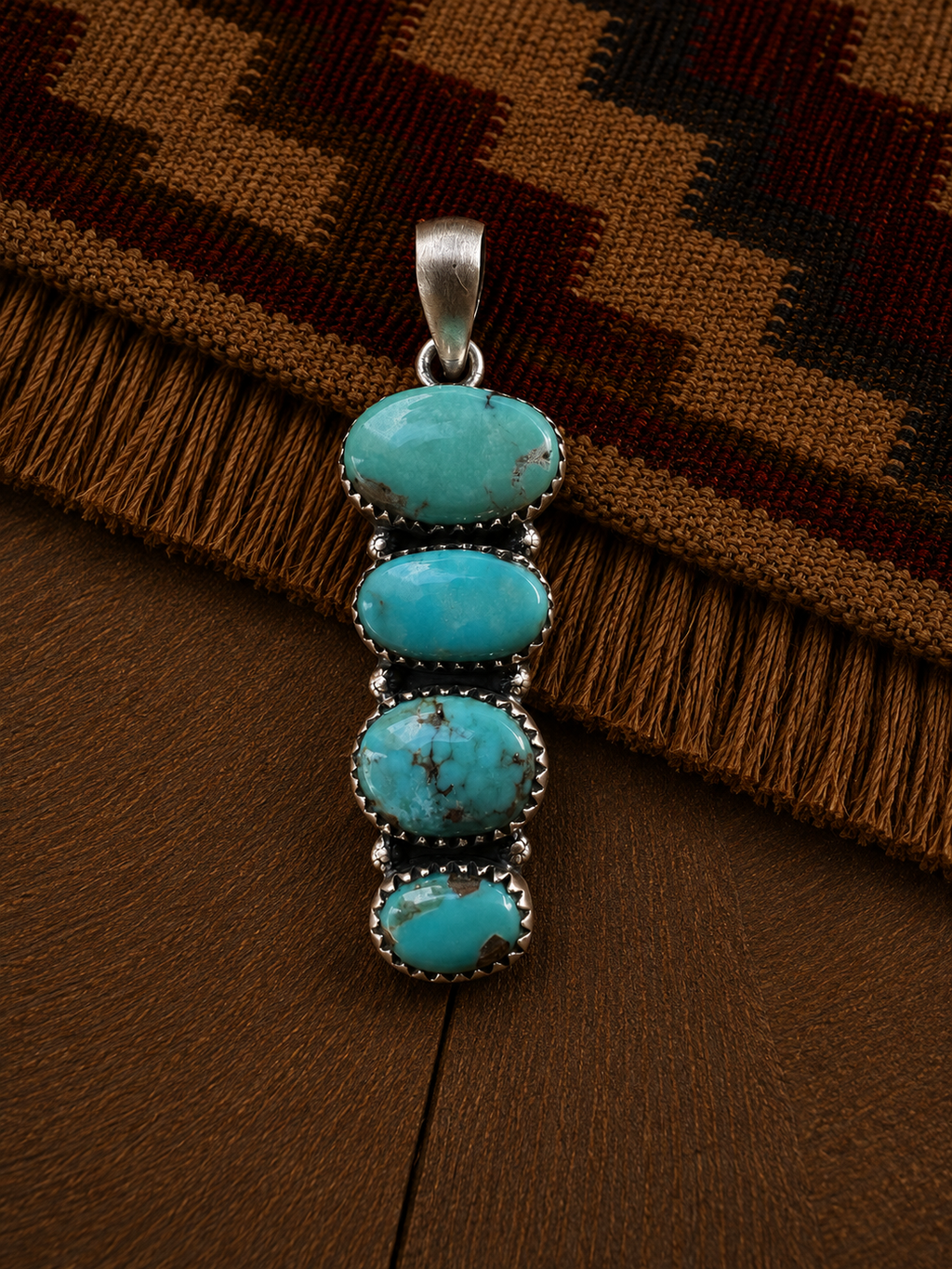 Campitos Turquoise Four-Stone Pendant