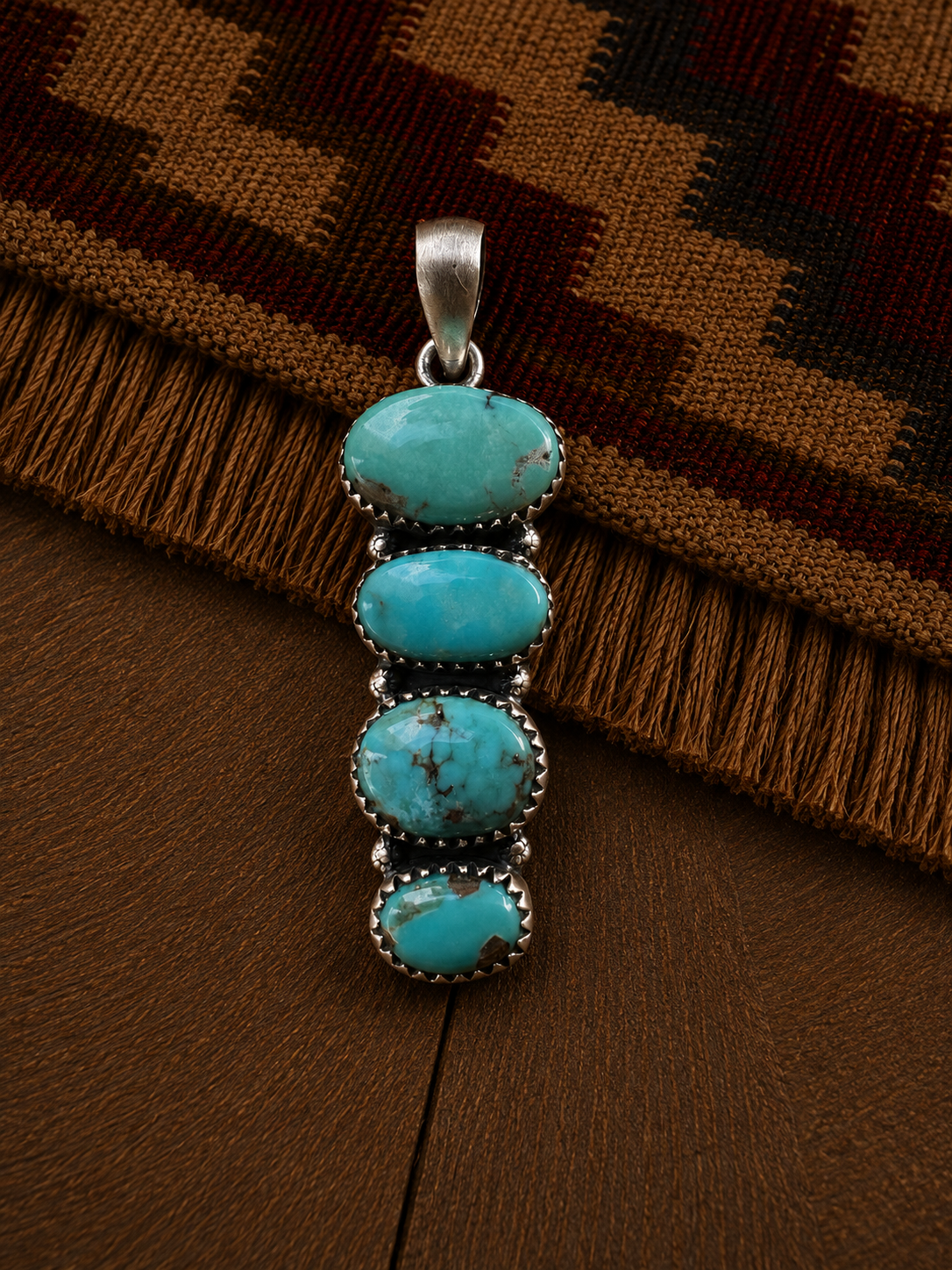 Campitos Turquoise Four-Stone Pendant