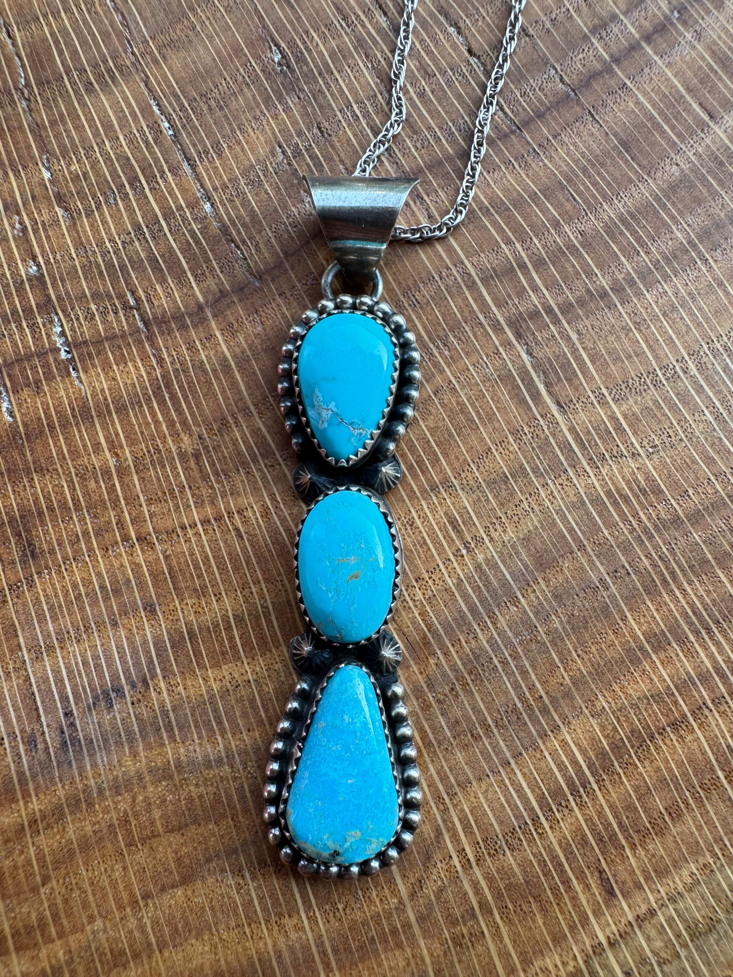 Tia Long 3 Stone Pendant